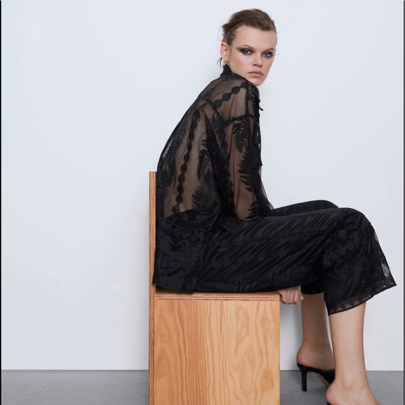 Zara embroidered organza shirt - Picture 8 of 16